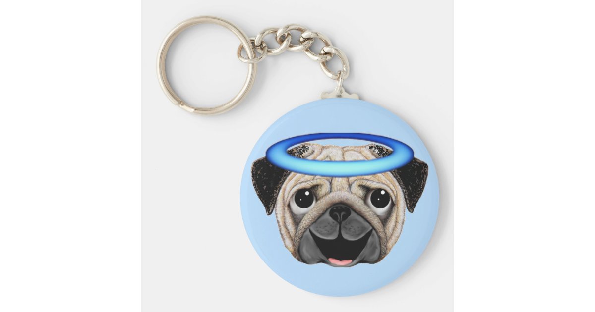 Mops Engel Emoji Engels Mops Emoji Schlusselanhanger Zazzle Ch