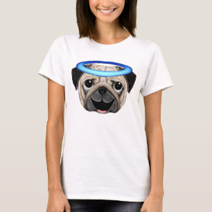 Mops-Engel Emoji T - Shirt-Engels-Mops Emoji T-Shirt
