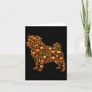 Mops-Erntedank-Hund Lover Fall Kaffeepumpe Karte