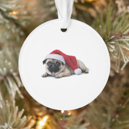 Mops erste Weihnachten Ornament