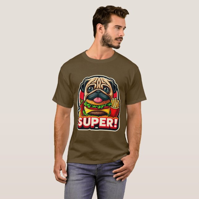 MOPS ESSEN BRGER UND FREUNDE 3 T-Shirt (Vorne ganz)