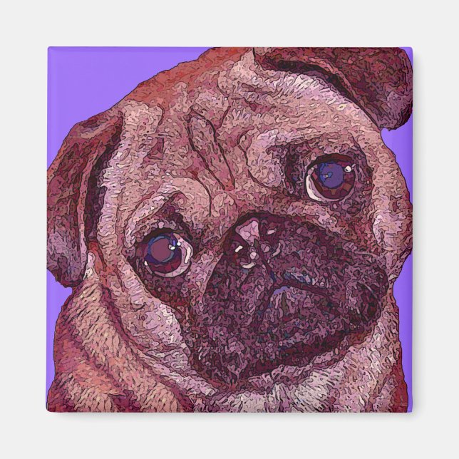 Mops Face Magnet (Vorne)