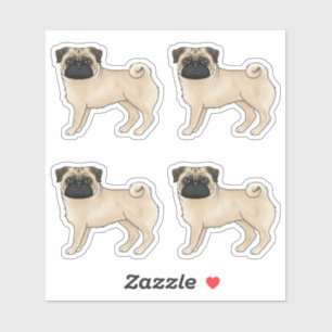 Mops Farbe der Ziegenmäntel Mops Hunde Züchtung Ze Aufkleber