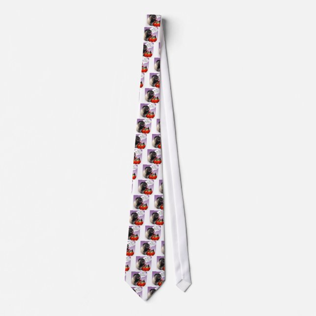 Mops (fawn) Halloween Candy Krawatte (Vorderseite)