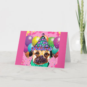Mops Feiertagskarte