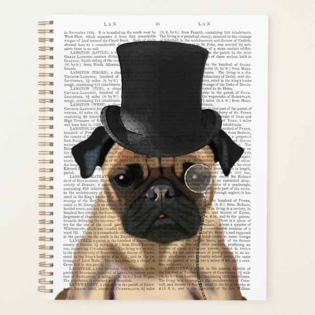 Mops, Festhund und Hut Planer (Vorderseite)