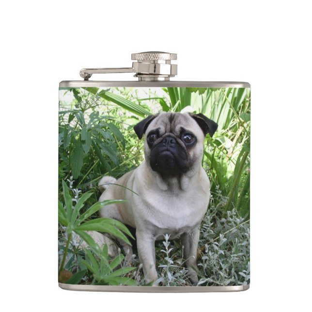 Mops Flachmann (Vorderseite)