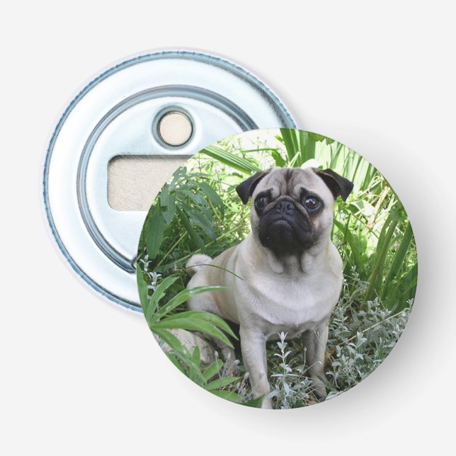 Mops Flaschenöffner (Vorderseite)