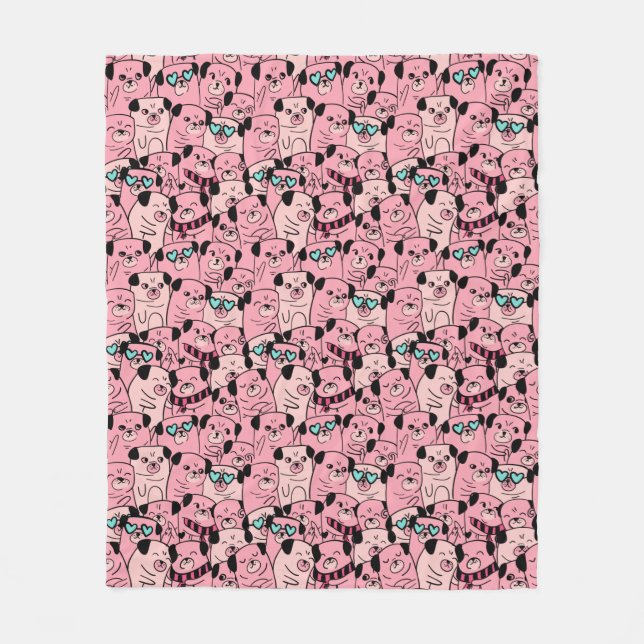 Mops Fleece Blanket (Vorderseite)