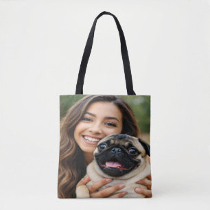 Mops-Foto personalisieren anpassen Tasche