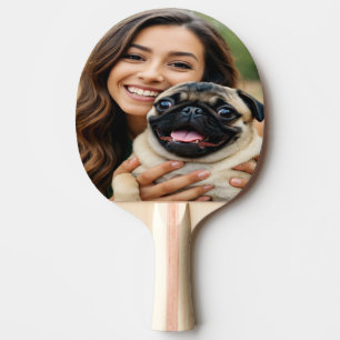 Mops-Foto personalisieren anpassen Tischtennis Schläger