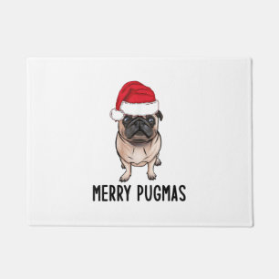 Mops Frohe Weihnachten Mops Merry Pugmas Fußmatte
