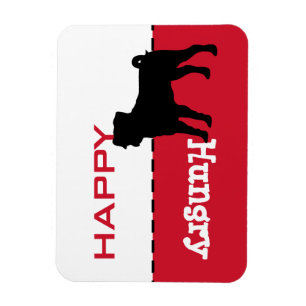 Mops Fütterte mir Anpassbare Wörter-Magnet-Zeichen Magnet