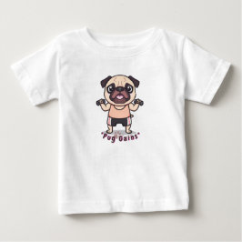 "Mops Gains Baby Finer Jersey T - Shirt - Niedlich