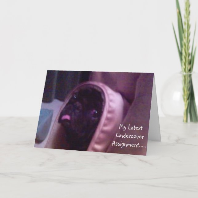 Mops Geburtstagskarte Karte (Vorderseite)