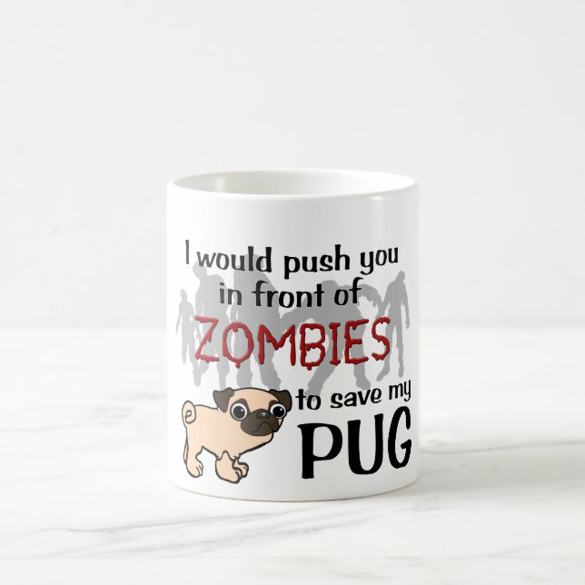 Mops gegen Zombies Kaffeetasse (Mittel)