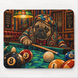 Mops, geometrisches Mosaik Mousepad