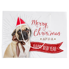Mops-Geschenk-Verpackungs-Tasche Große Geschenktüte