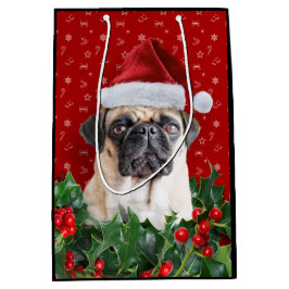 Mops-Geschenk-Verpackungs-Taschen-Schwarzes Mittlere Geschenktüte