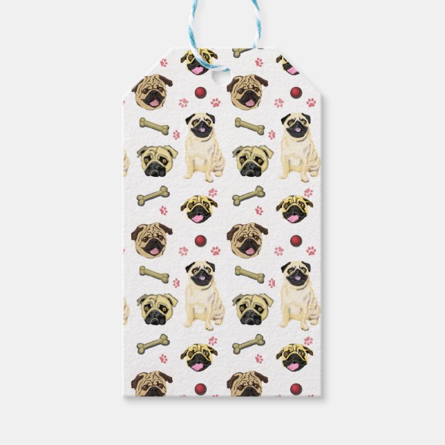 Mops Geschenkanhänger (Vorderseite)