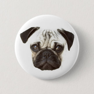Mops-Gesicht Button