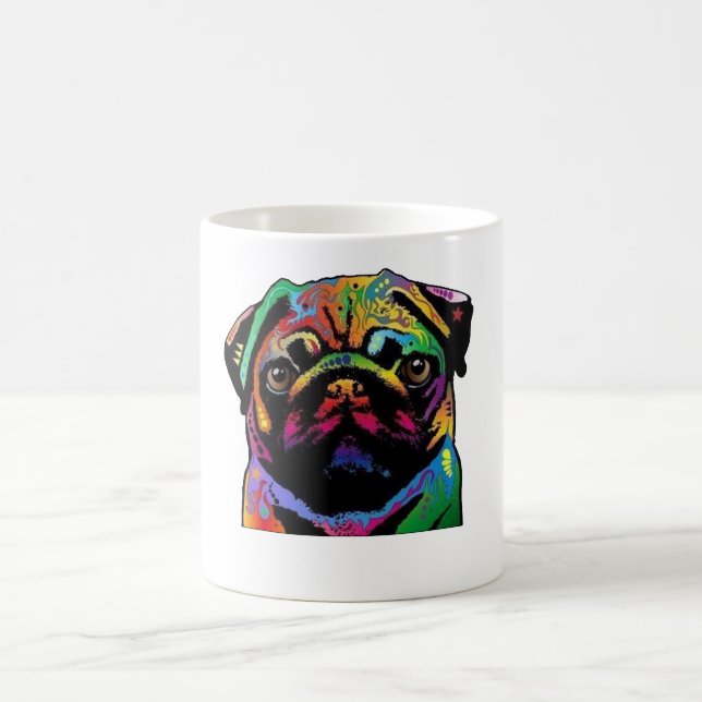 Mops-Gesicht Kaffeetasse (Mittel)