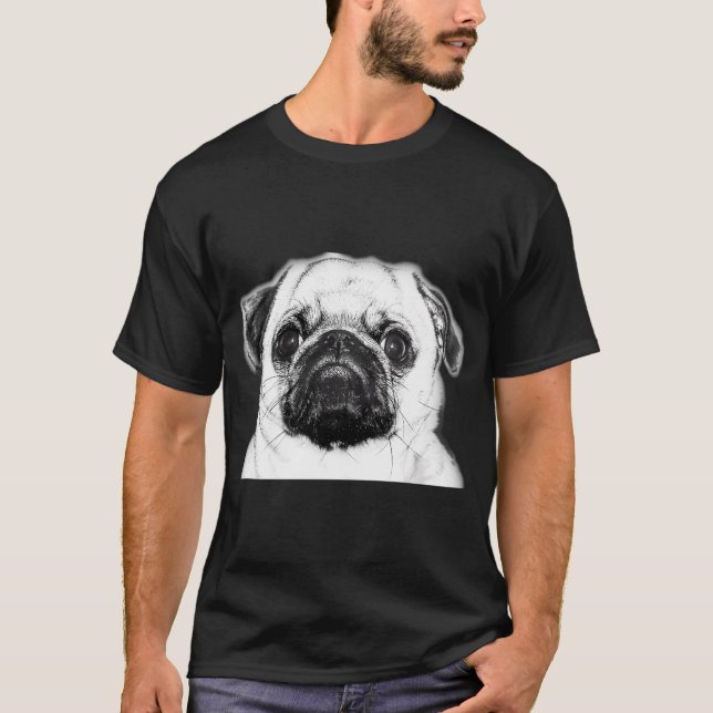 Mops-Gesicht T-Shirt (Vorderseite)