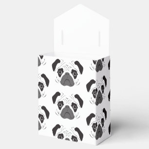 Mops-Gesichtssilhouette Geschenkschachtel