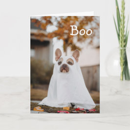 Mops Ghost Hund Halloween Weihnachtskarte Feiertagskarte