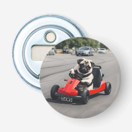 Mops-Go-Kart-Rennen Flaschenöffner