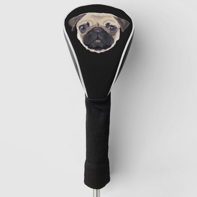 Mops Golf Headcover (Vorderseite)