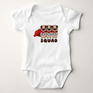 Mops-Gruppe-Möpse zum Baby Strampler