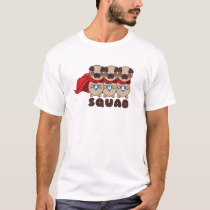 Mops-Gruppe-Möpse zum T-Shirt der Rettungs-Männer