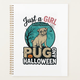 Mops Halloween Mädchen Vintage Vektor Design (2)_1 Planer