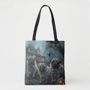 Mops Halloween Nacht Hundevergnügen Tasche