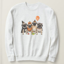 Mops Halloween Sweatshirt-Halloween Hundemutter 