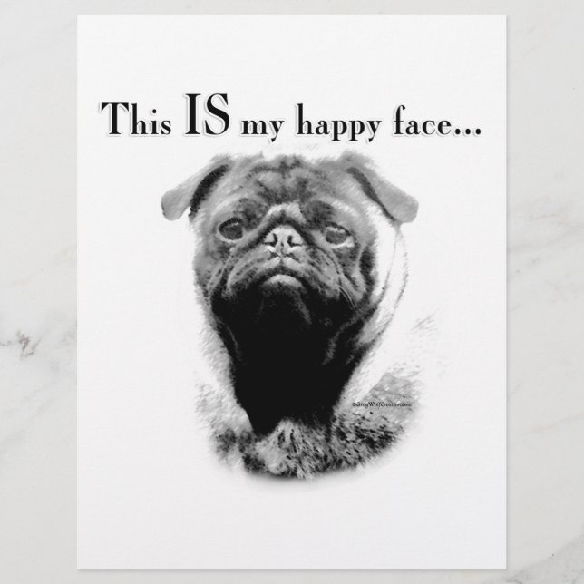 Mops Happy Face (Vorderseite)