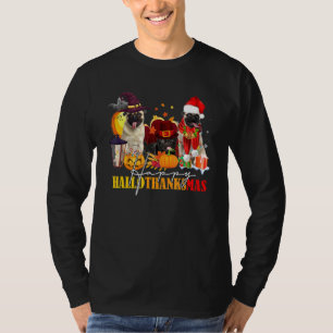 Mops Happy Hallothanksmas Halloween Erntedank Ch T-Shirt