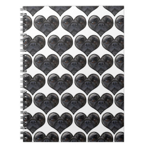 Mops Hearts Notizblock