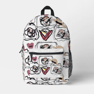 Mops-Herzen Bedruckter Rucksack