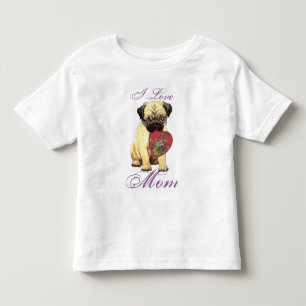 Mops Herzstück Mama Kleinkind T-shirt