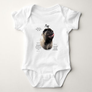 Mops History Design Baby Strampler