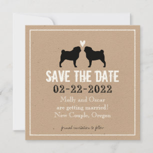 Mops Hochzeit speichern das Datum Save The Date