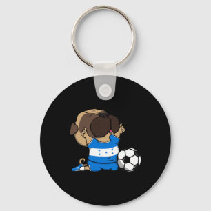 Mops-Honduras-Fußballfans-Trikot honduranische Fuß Schlüsselanhänger