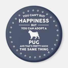 Mops Hund Adoption Glück Magnet