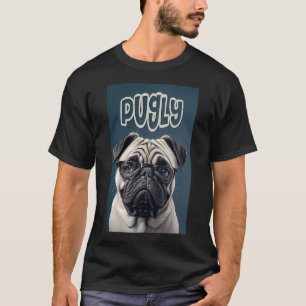 Mops-Hund, das fette Familienhaustier Pugly, der H T-Shirt