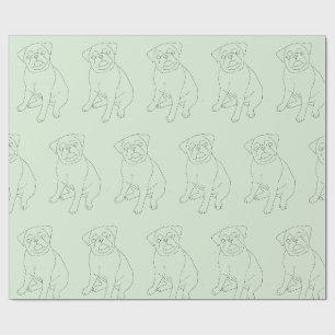 Mops Hund dekoriertes Wrapping Paper Geschenkpapier