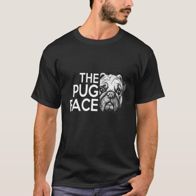 Mops Hund der Mops Gesicht T-Shirt (Vorderseite)