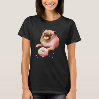 Mops Hund frisst Donut 2 T-Shirt
