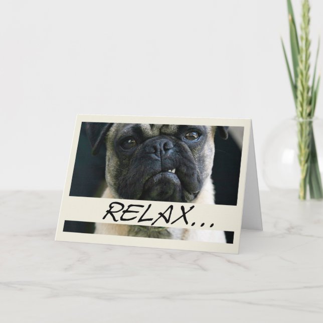 Mops Hund Geburtstag Karte (Vorderseite)